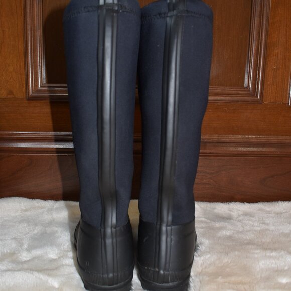 Hunter Navy Blue Neoprene Tour Rain Boots Women’s Size 7 Waterproof Winter - Picture 8 of 9